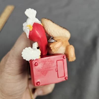 Vintage 12 Days of Christmas Ornament Chipmunk w/ 4 Calling Doves on Telephone - Thumbnail 6