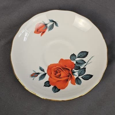 Vintage Royal Vale England Tea Cup & Saucer With Flowers Ridgeway Potteries LTD - Thumbnail 3