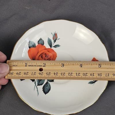 Vintage Royal Vale England Tea Cup & Saucer With Flowers Ridgeway Potteries LTD - Thumbnail 10