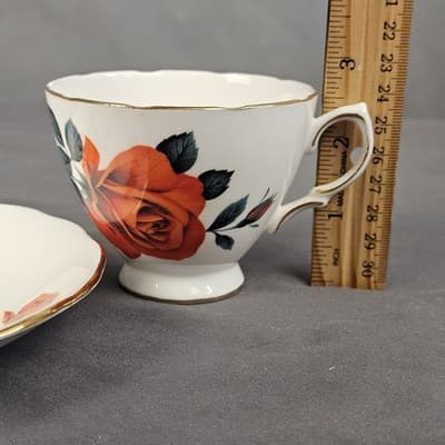 Vintage Royal Vale England Tea Cup & Saucer With Flowers Ridgeway Potteries LTD - Thumbnail 11