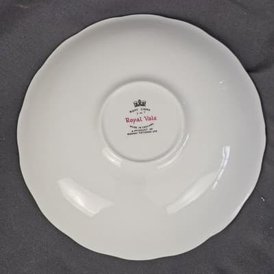 Vintage Royal Vale England Tea Cup & Saucer With Flowers Ridgeway Potteries LTD - Thumbnail 5