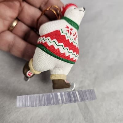 VINTAGE 1994 COCA-COLA Polar Bear Collection Polar Bear Ice Skating - Thumbnail 3