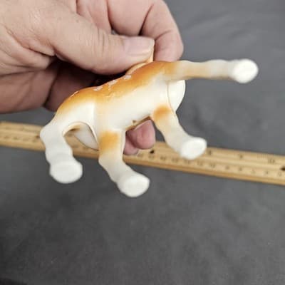 Vintage Plastic Reindeer Deer Christmas Decor Swivel Head Set 3 Bells - Thumbnail 9