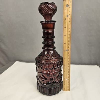 Jim Beam Vintage Purple Genie Bottle Whiskey Decanter From The 1960’s - Thumbnail 13