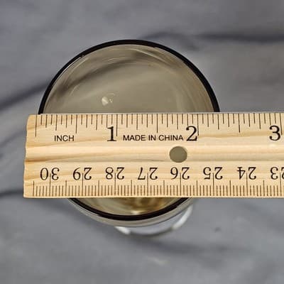 Vintage Amber Blown Glass Wine/ Cordial Glasses Set of 4, 5.5" Stemware - Thumbnail 5