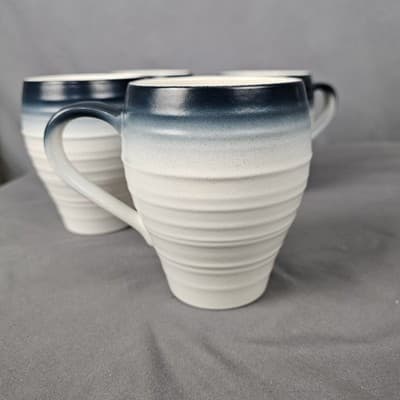 Mikasa Mug Swirl Ombre Blue 18oz Large Set of 4 - Thumbnail 4