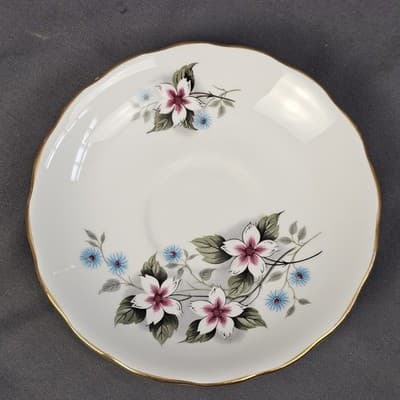 Vintage Royal Vale England Tea Cup & Saucer With Flowers Ridgeway Potteries LTD - Thumbnail 4