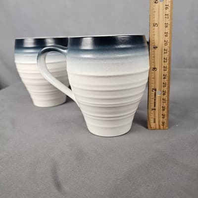 Mikasa Mug Swirl Ombre Blue 18oz Large Set of 4 - Thumbnail 6