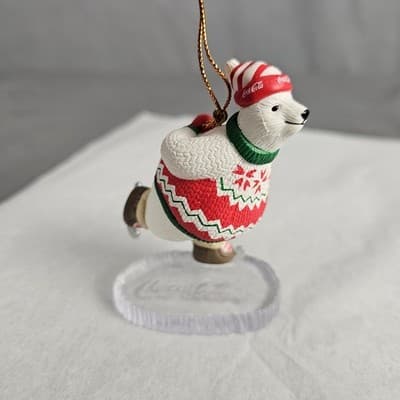 VINTAGE 1994 COCA-COLA Polar Bear Collection Polar Bear Ice Skating