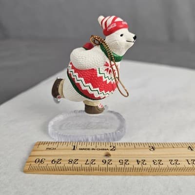 VINTAGE 1994 COCA-COLA Polar Bear Collection Polar Bear Ice Skating - Thumbnail 7