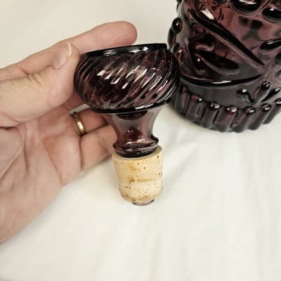Jim Beam Vintage Purple Genie Bottle Whiskey Decanter From The 1960’s - Thumbnail 5