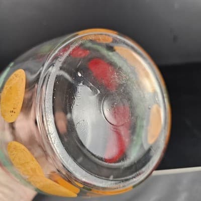 1950s Anchor Hocking Glass Juice Pitcher Tomato Orange 2 qt Vintage - Thumbnail 6