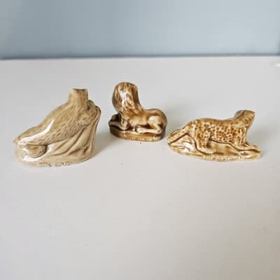 Vintage Wade Whimsies Red Rose Tea Figures Set of 3 Wild Cats - Thumbnail 4