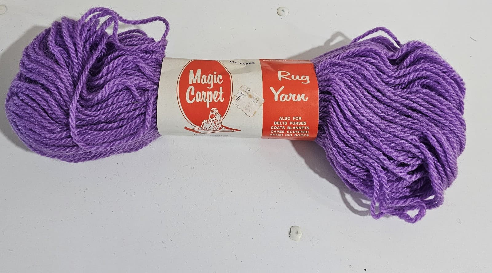 Magic Carpet 100% Acrylic Rug Yarn 140Yd Lilac
