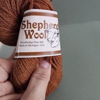 Shepherd's Wool Stonehedge Fiber Yarn Roasted Pumpkin Worsted Wool 4oz, 250yd - Thumbnail 2