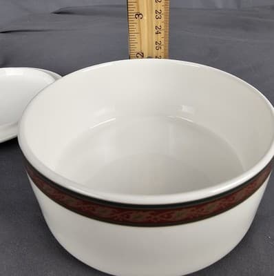 Mikasa Maxim Holiday Poinsettia Covered Dish Vintage Xmas Trinket Box Candy Dish - Thumbnail 9