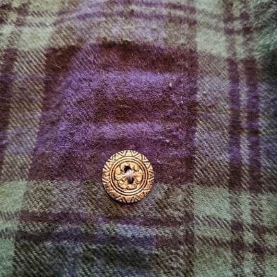 Vintage Blair Color Block Plaid Floral Embroidery sz S Button Down Shirt Top - Thumbnail 11