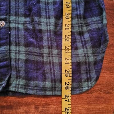 Vintage Blair Color Block Plaid Floral Embroidery sz S Button Down Shirt Top - Thumbnail 6