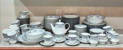 Noritake Burlington 2081 China EXCELLENT Cond 1940s Never Used Platinum Trim - Thumbnail 4