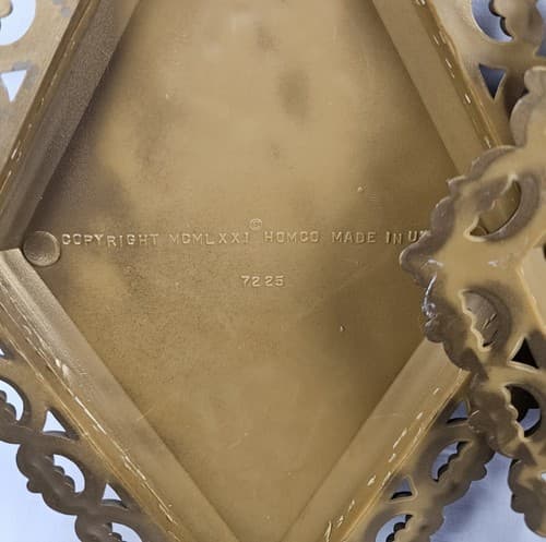 Homco Wall Plaques MCM Vintage Ornate Plastic Hanging Art Decor Gold Set Of 4 - Thumbnail 7