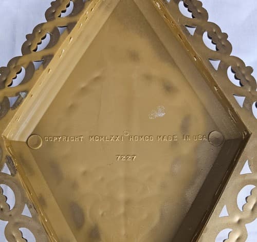 Homco Wall Plaques MCM Vintage Ornate Plastic Hanging Art Decor Gold Set Of 4 - Thumbnail 10