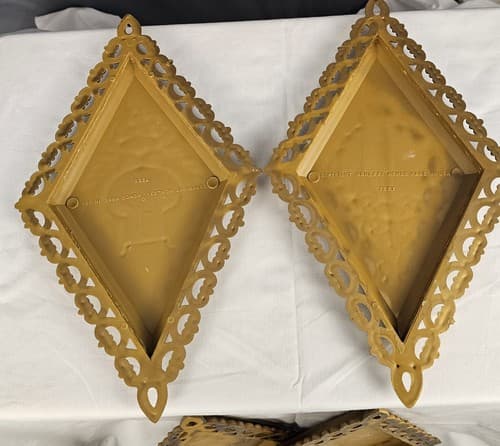 Homco Wall Plaques MCM Vintage Ornate Plastic Hanging Art Decor Gold Set Of 4 - Thumbnail 8