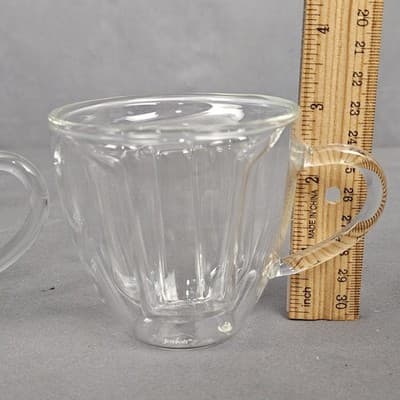 JoyJolt Mickey Mouse Head 5.4oz Set 2 Double Wall Coffee Glasses 3D Espresso Cup - Thumbnail 6