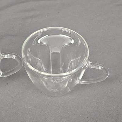 JoyJolt Mickey Mouse Head 5.4oz Set 2 Double Wall Coffee Glasses 3D Espresso Cup - Thumbnail 2