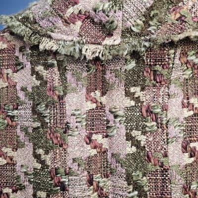600 West Women’s M Tapestry Woven Coat Jacket Fringe Trim Boho Artsy Textured - Thumbnail 8