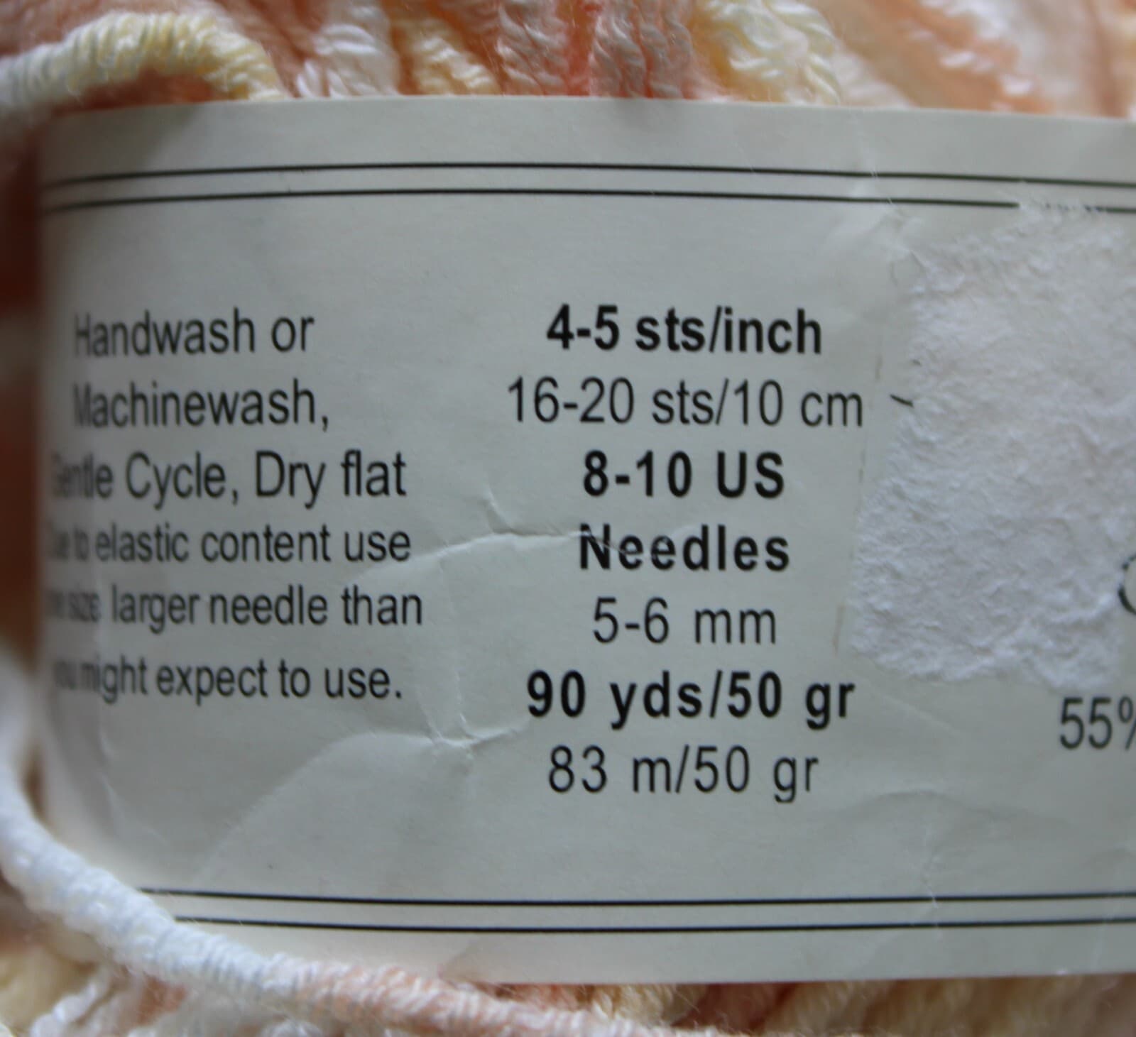 Crystal Palace Yarns Bamboozle 55% Bamboo cotton Col2303 Vanilla Creme 50g 90yd - Thumbnail 4