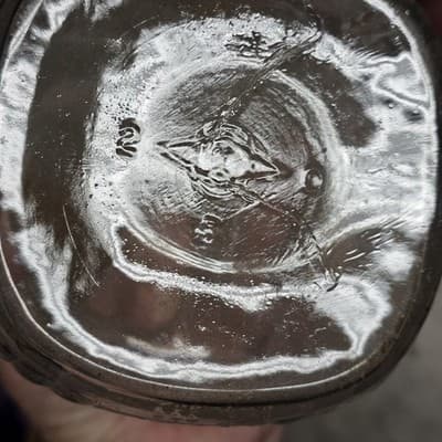 Vintage Owens-Illinois Square Glass Jar Diamond Pattern 1 qt. #2 - Thumbnail 10