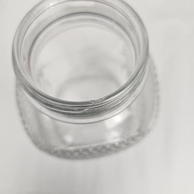 Vintage Owens-Illinois Square Glass Jar Diamond Pattern 1 qt. #2 - Thumbnail 8