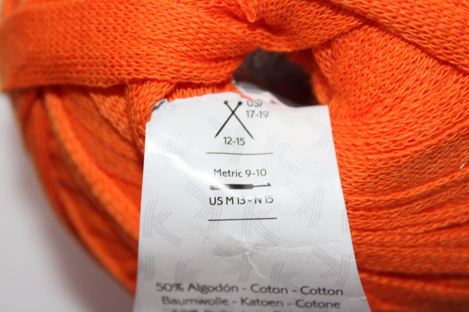 Katia Big Ribbon Col 17 Orange Cotton Polyester 200gr 77yd - Thumbnail 7