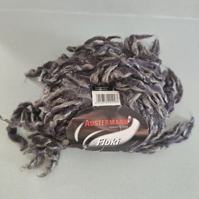 Austermann Floki Yarn Col 0004 Green-Black Mix 50g 25m Wool Acrylic Needle 10-12 - Thumbnail 3