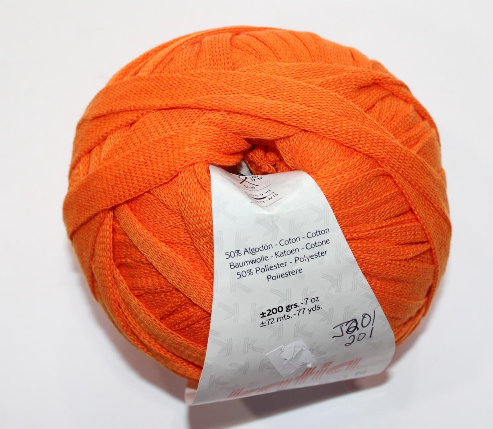 Katia Big Ribbon Col 17 Orange Cotton Polyester 200gr 77yd - Thumbnail 2
