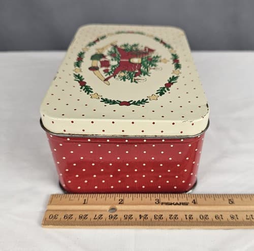 Rocking Horse Tin Christmas 1987 CHD Red Beige - Thumbnail 6