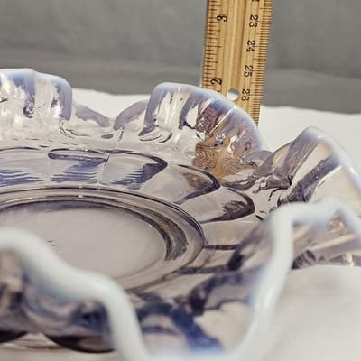 Westmoreland Grape Lilac Purple Opalescent UV Glass Bowl Dish Plate - Thumbnail 8