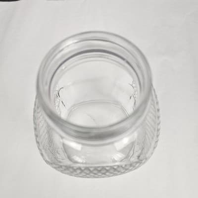 Vintage Owens-Illinois Square Glass Jar Diamond Pattern 1 qt. #2 - Thumbnail 6