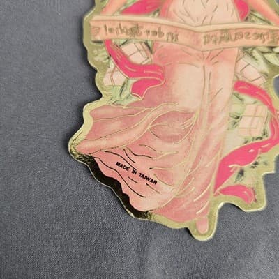 Vtg Set of 5 Antique Look Angels Double-Sided Die Cut Ornaments 5” - Thumbnail 14