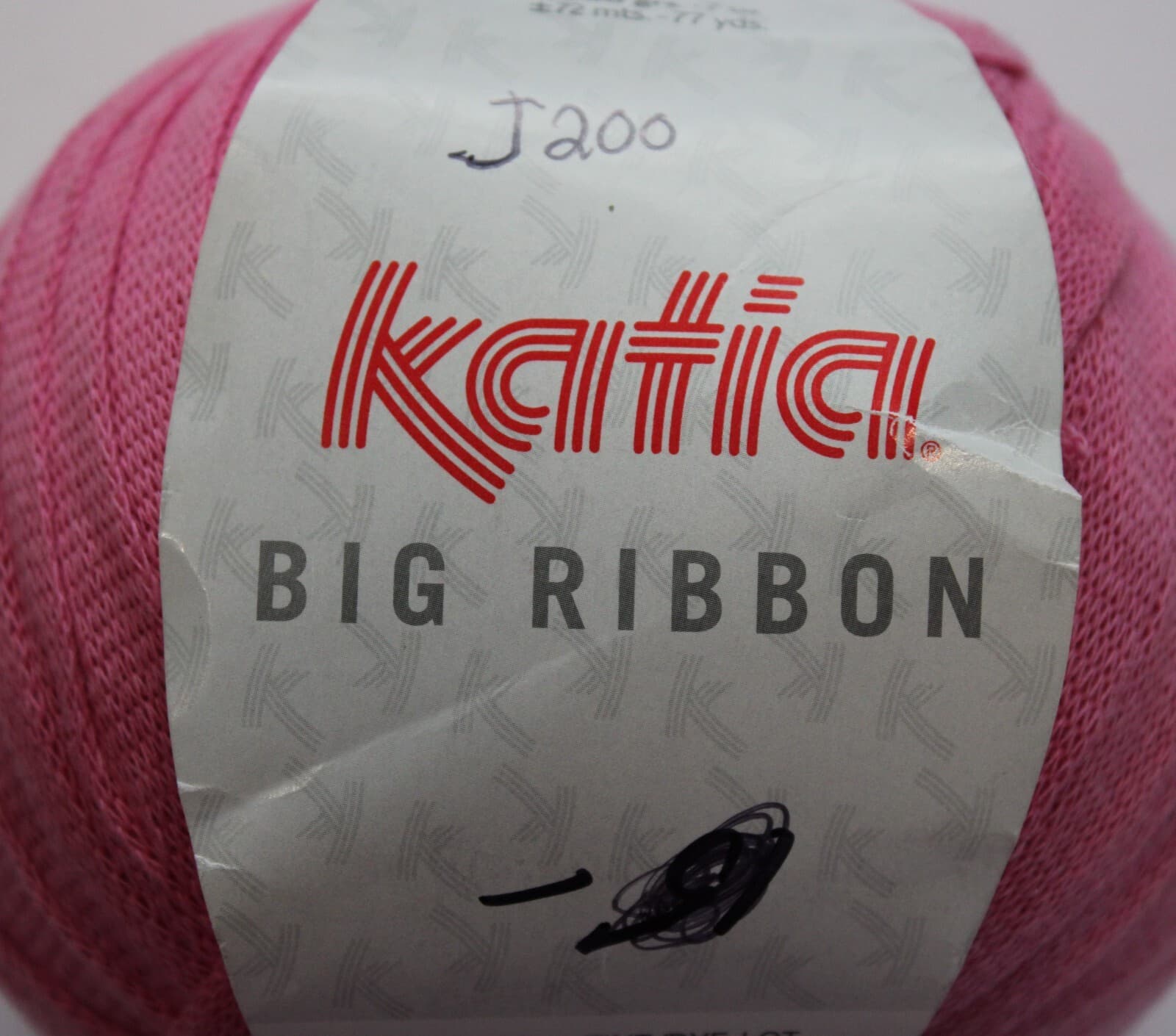 Katia Big Ribbon Col 16 Pink Cotton Polyester 200gr 77yd - Thumbnail 2