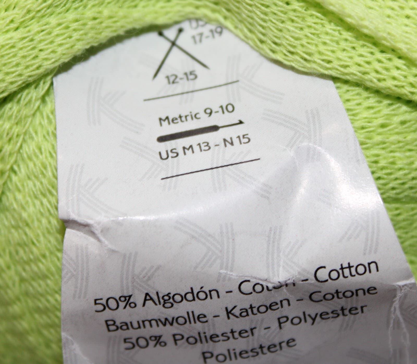 Katia Big Ribbon Col 19 Lime Green Cotton Polyester 200gr 77yd - Thumbnail 4