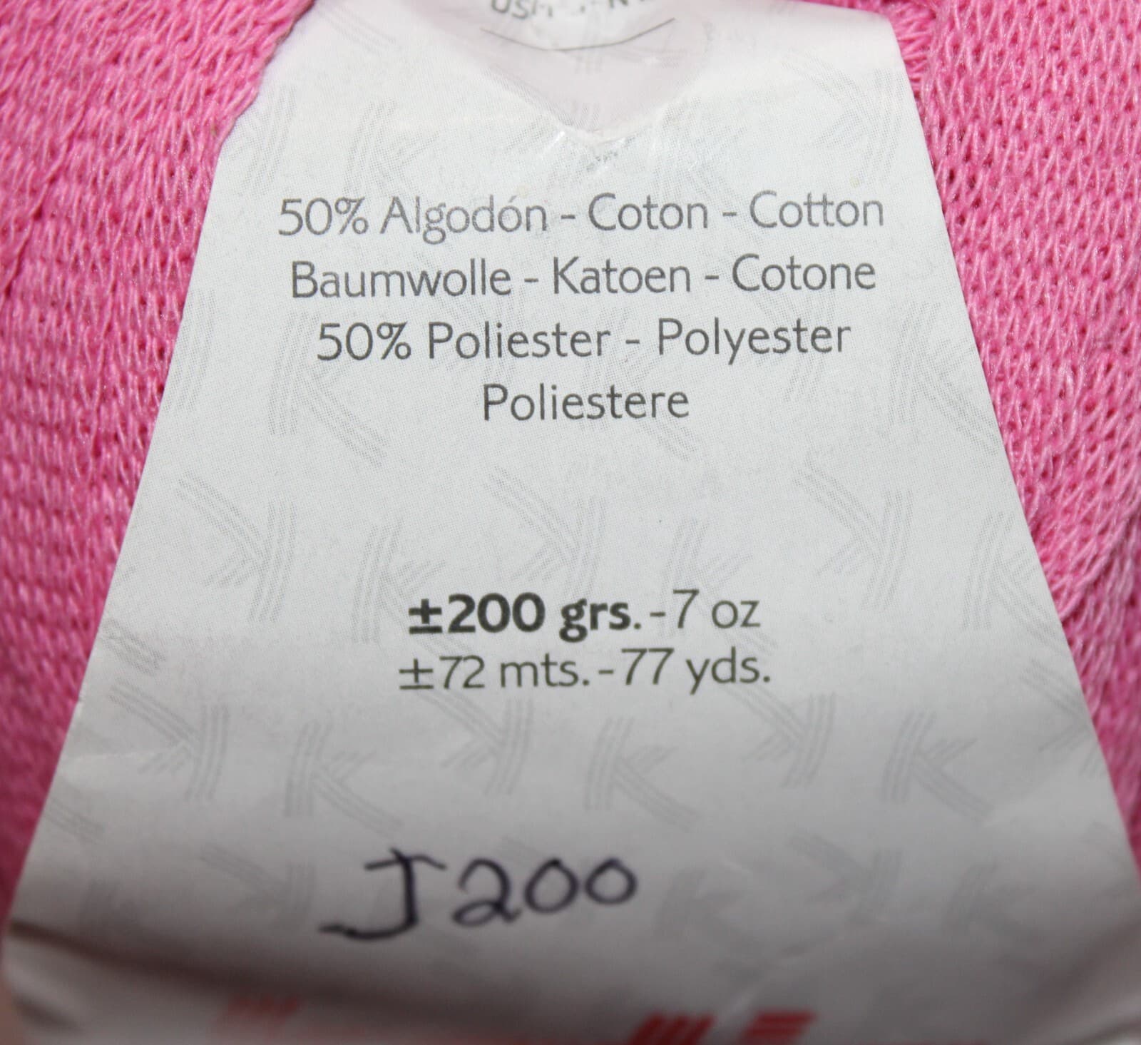 Katia Big Ribbon Col 16 Pink Cotton Polyester 200gr 77yd - Thumbnail 4