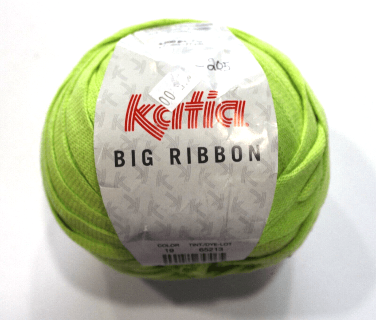 Katia Big Ribbon Col 19 Lime Green Cotton Polyester 200gr 77yd - Thumbnail 2