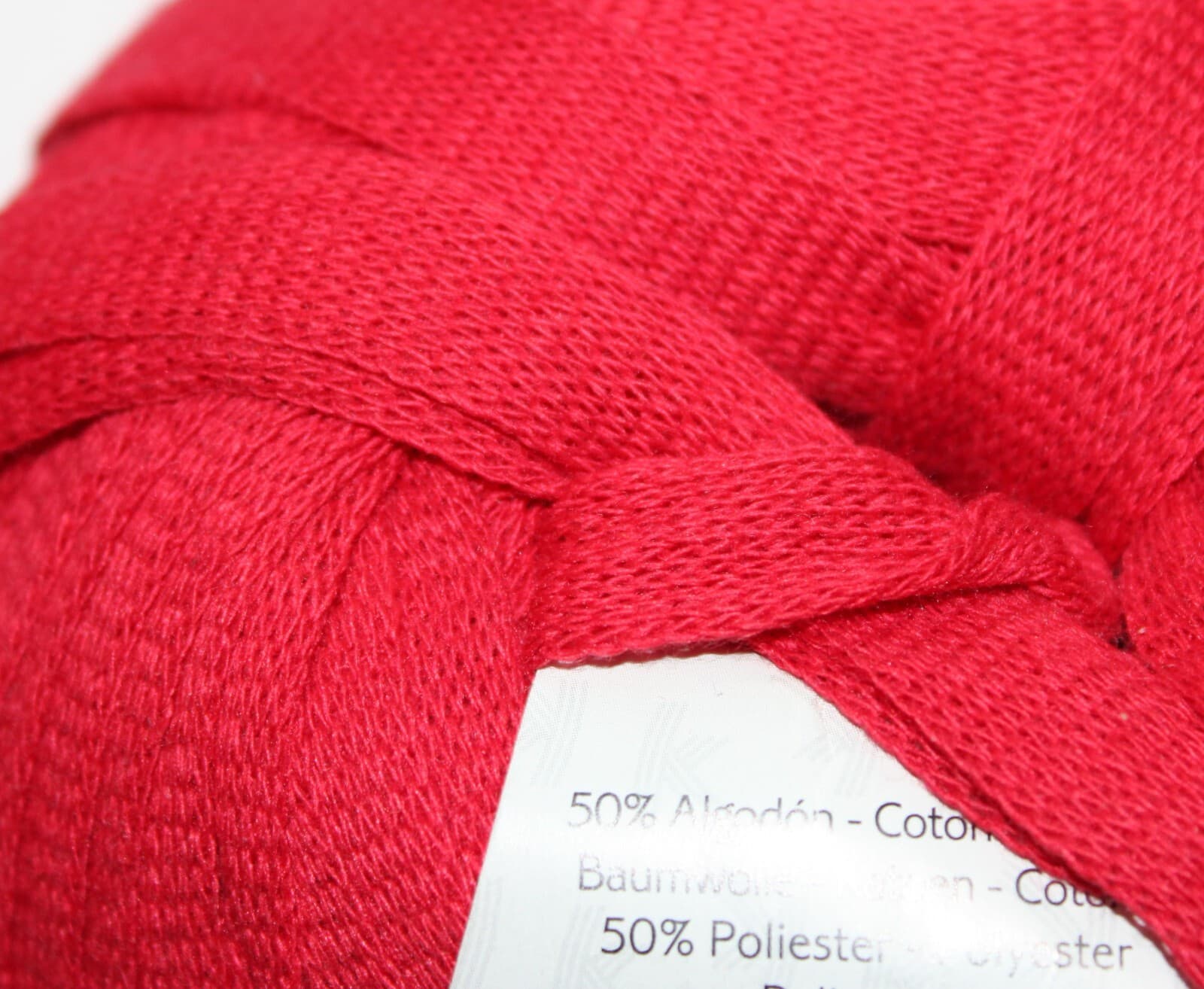 Katia Big Ribbon Col 4 Red Cotton Polyester 200gr 77yd - Thumbnail 2