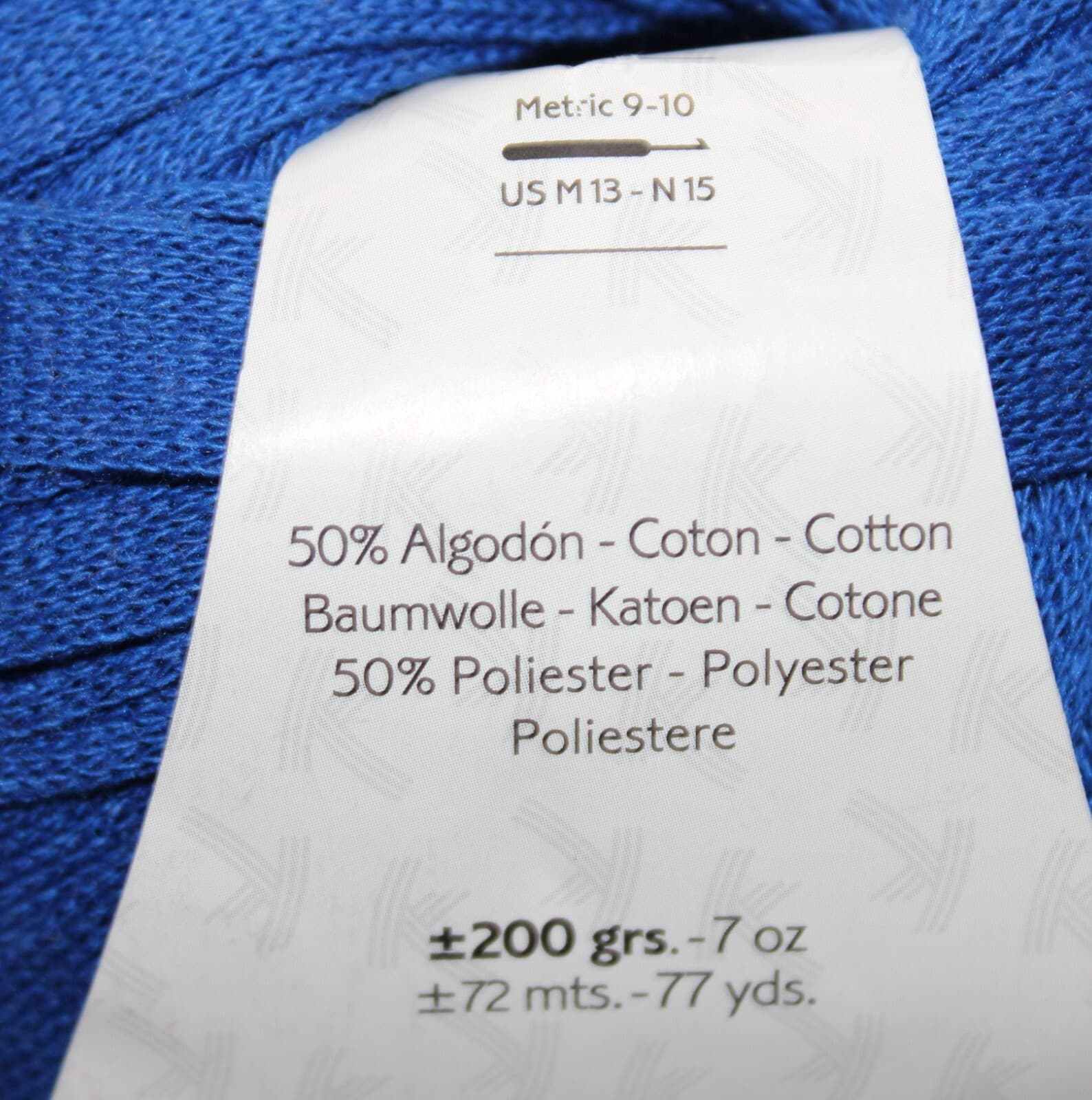 Katia Big Ribbon Col 24 Blue Cotton Polyester 200gr 77yd - Thumbnail 3