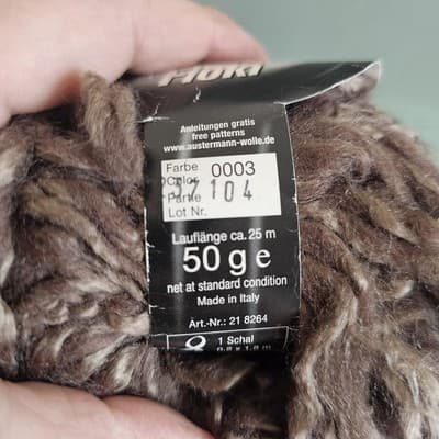 Austermann Floki Yarn Col 0003 Brown 50g 25m Wool Acrylic Needle 10-12 - Thumbnail 3