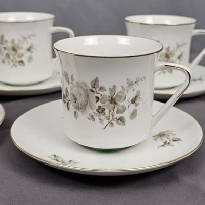 Vintage Twilight Rose China 37 piece Set Haviland Bavaria Germany Porcelain New - Thumbnail 10