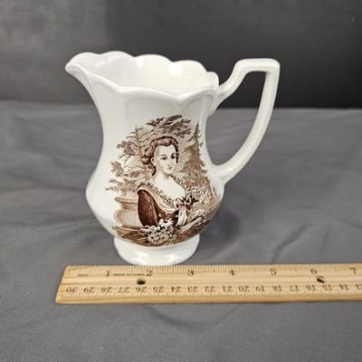 Vintage Americana Style House Ironstone England Creamer Pitcher J. & G. Meakin - Thumbnail 5