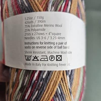 KFI Indulgence 6 Ply 75% Extrafine Merino Wool Col 112 Mixed 5.25oz 426yd - Thumbnail 3
