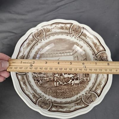 Vintage Americana Style House Ironstone England Serving Bowl 8.25" J & G Meakin - Thumbnail 3